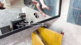 印象足拍 清純眼鏡學妹 口手足