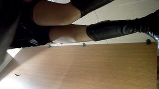 【全景廁拍】酒吧高跟黑絲系列-21